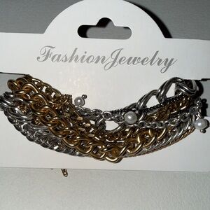 #215. Fashion Jewelry Gold and Silver Chain Bracelet